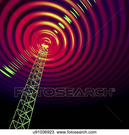 Radio communications tower View Large Photo Image Stock Image - Radio communications tower. Fotosearch