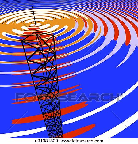 Radio communications tower View Large Photo Image Stock Photo - Radio communications tower. Fotosearch