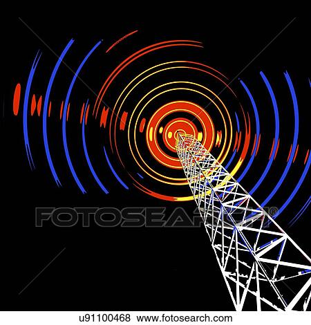 Radio communications tower View Large Photo Image Stock Photo - Radio communications tower. Fotosearch