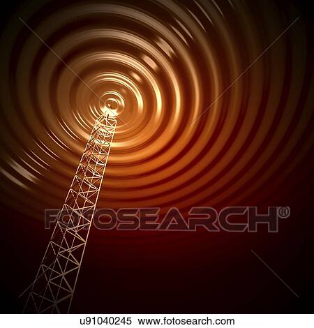 Stock Photography - Radio communications tower. Fotosearch