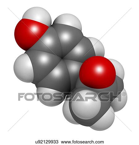 Stock Image - Raspberry ketone molecule. Fotosearch