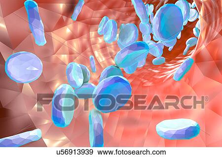 Stock Illustration - Red blood cells, illustration. Fotosearch
