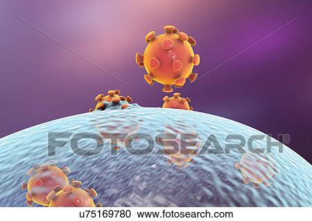 Clipart - Release of viruses, illustration. Fotosearch