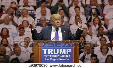 Republican presidential candidate Donald Trump campaign rally at the South Point Arena & Casino in Las Vegas View Large Photo Image Stock Image - Republican presidential candidate Donald Trump campaign rally at the South Point Arena & Casino in Las Vegas. Fotosearch