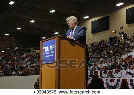 Republican presidential candidate Donald Trump campaign rally at the South Point Arena & Casino in Las Vegas View Large Photo Image Stock Photograph - Republican presidential candidate Donald Trump campaign rally at the South Point Arena & Casino in Las Vegas. Fotosearch