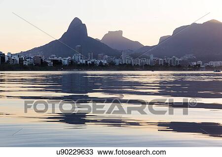 Stock Image - Rodrigo de Freitas Lagoon, Rio de Janeiro, Brazil. Fotosearch