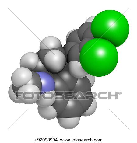 Sertraline antidepressant drug molecule View Large Photo Image Picture - Sertraline antidepressant drug molecule. Fotosearch