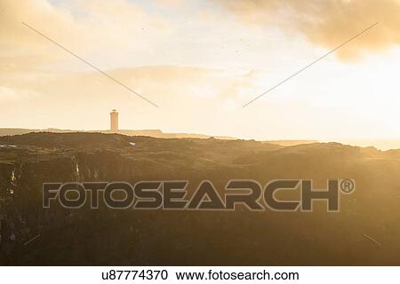 Stock Image - Snaefellsnes peninsula at sunset. Fotosearch