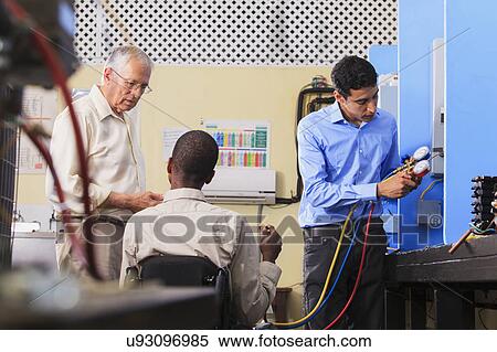 Stock Photography - Student during demonstration. Fotosearch