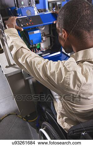 Picture - Student in wheelchair. Fotosearch
