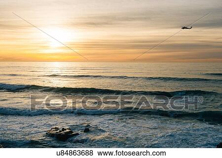 "Sunset over ocean, San Diego, California, USA" View Large Photo Image Stock Photo - "Sunset over ocean, San Diego, California, USA". Fotosearch