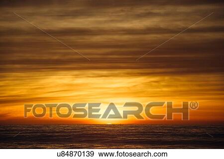 "Sunset over ocean, San Diego, California, USA" View Large Photo Image Stock Photo - "Sunset over ocean, San Diego, California, USA". Fotosearch