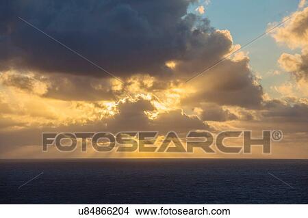 "Sunset, with clouds, over ocean, San Diego, California, USA" View Large Photo Image Picture - "Sunset, with clouds, over ocean, San Diego, California, USA". Fotosearch
