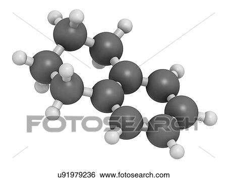 Stock Photograph - Tetralin solvent molecule. Fotosearch