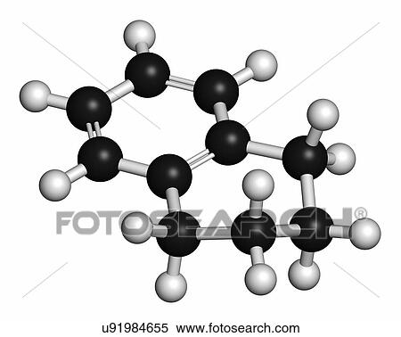 Stock Photography - Tetralin solvent molecule. Fotosearch