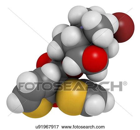 Stock Photo - Tiotropium bromide COPD drug molecule. Fotosearch