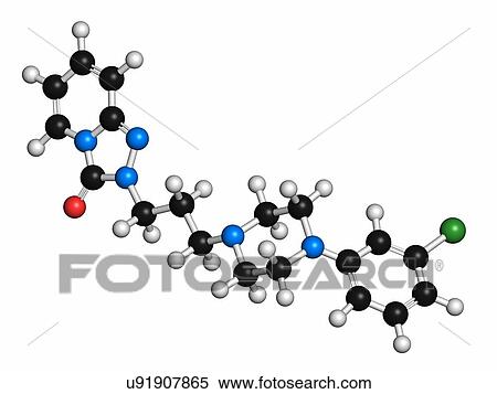 Trazodone antidepressant drug molecule View Large Photo Image Stock Photography - Trazodone antidepressant drug molecule. Fotosearch