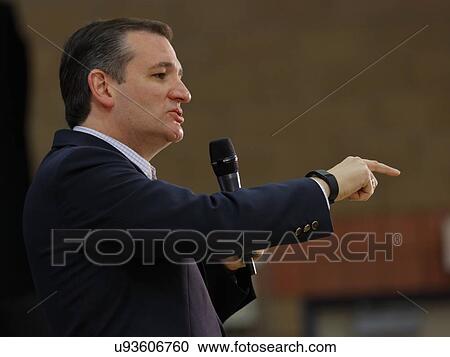 Stock Image - US Senator Ted Cruz Campaigns in Las Vegas before Republican Nevada Caucus. Fotosearch