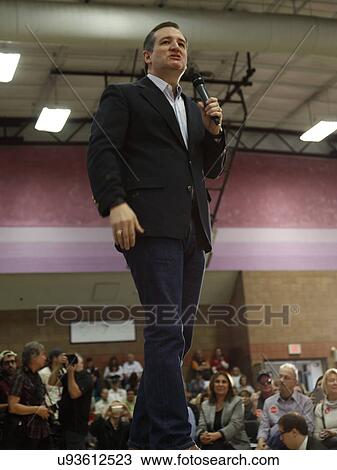 Stock Image - US Senator Ted Cruz Campaigns in Las Vegas before Republican Nevada Caucus. Fotosearch