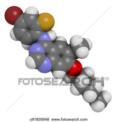 Stock Photo - Vandetanib cancer drug molecule. Fotosearch