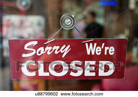 View through window of closed sign in shop View Large Photo Image Stock Image - View through window of closed sign in shop. Fotosearch