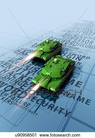 Stock Image - War against hacking. Fotosearch