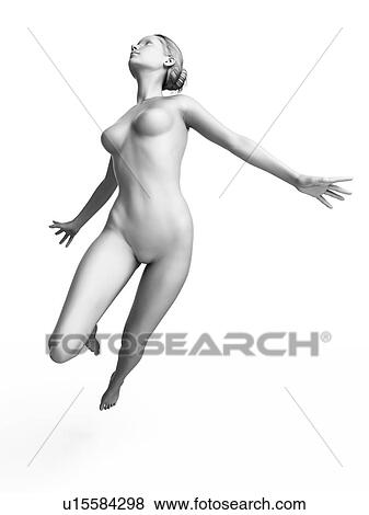 Stock Illustration - Woman dancing, illustration. Fotosearch