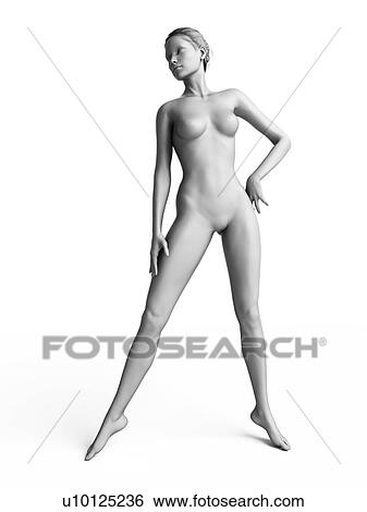 Woman standing, illustration View Large Illustration Stock Illustration - Woman standing, illustration. Fotosearch