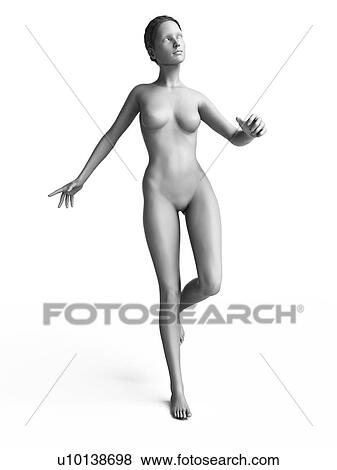 Stock Illustration - Woman walking, illustration. Fotosearch
