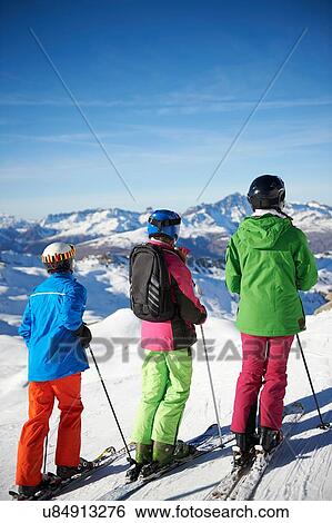 "Young skiers on skiing trip, Les Arcs, Villaroger, Savoie, France" View Large Photo Image Stock Photograph - "Young skiers on skiing trip, Les Arcs, Villaroger, Savoie, France". Fotosearch