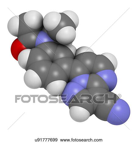 Stock Photo - Zaleplon hypnotic drug molecule. Fotosearch