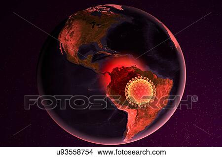 Picture - "Zika virus in Brazil, illustration". Fotosearch