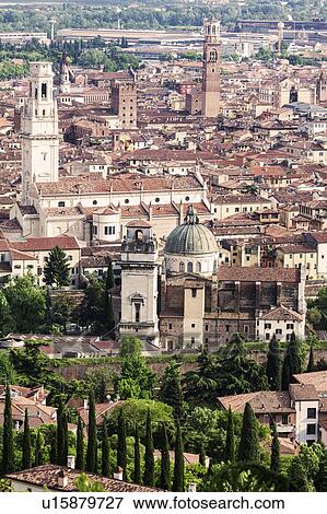 Architecture of Verona Verona, Veneto, Italy View Large Photo Image Stock Photo - Architecture of Verona Verona, Veneto, Italy. Fotosearch