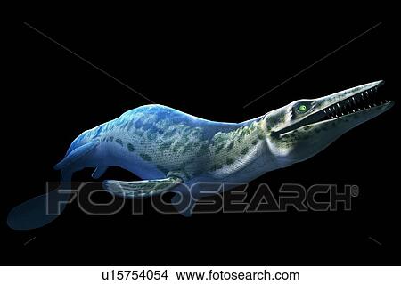 Picture - Artwork of a mosasaur. Fotosearch