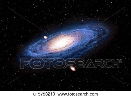 Stock Image - Artwork of Andromeda Galaxy. Fotosearch