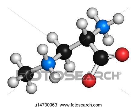 Stock Image - Beta-Methylamino-L-alanine, illustration. Fotosearch