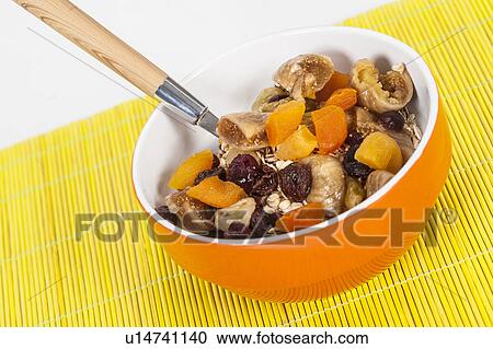 Stock Image - Bowl of breakfast cereal. Fotosearch
