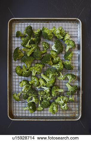 Broccoli on tray View Large Photo Image Picture - Broccoli on tray. Fotosearch