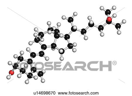 Stock Image - Calcifediol molecule, illustration. Fotosearch