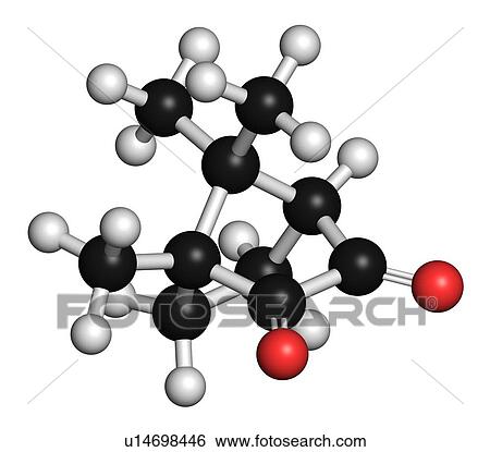 Stock Photograph - Camphorquinone molecule, illustration. Fotosearch