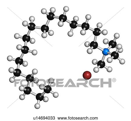 Stock Image - Cetrimonium bromide, illustration. Fotosearch