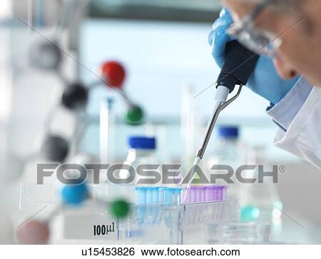 Stock Photograph - Chemical research. Fotosearch