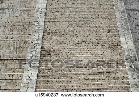 Close-up of stone steps of ancient Mayan pyramid of Kukulkan View Large Photo Image Stock Photo - Close-up of stone steps of ancient Mayan pyramid of Kukulkan. Fotosearch