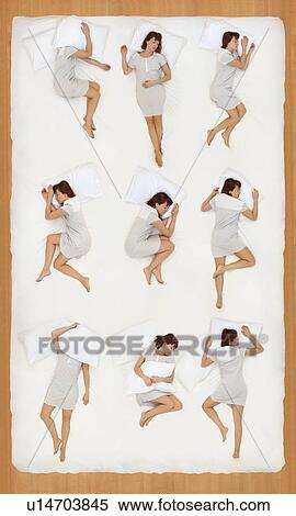 Stock Photography - Collage of various sleeping positions. Fotosearch