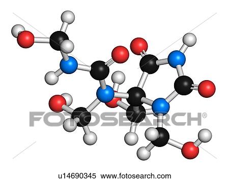 Stock Photography - Diazolidinyl urea molecule, illustration. Fotosearch