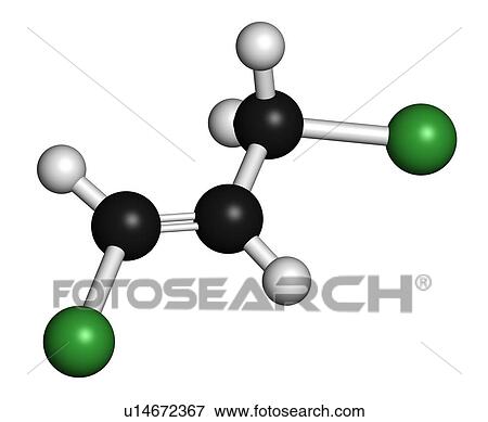 Stock Photo - Dichloropropene molecule, illustration. Fotosearch