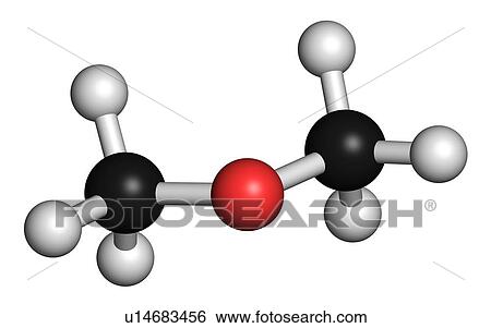 Stock Photograph - Dimethyl ether molecule, illustration. Fotosearch