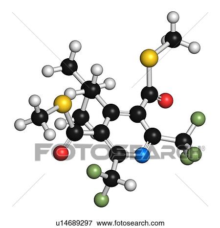 Stock Photo - Dithiopyr molecule, illustration. Fotosearch