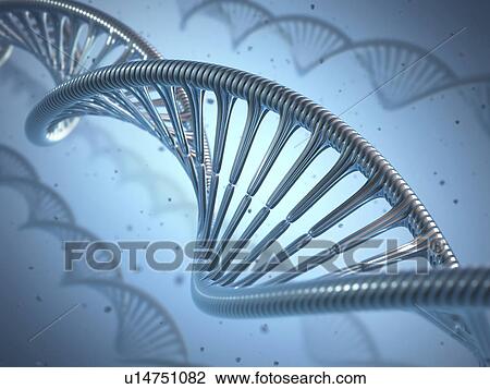 Stock Image - Dna and senger sequence. Fotosearch