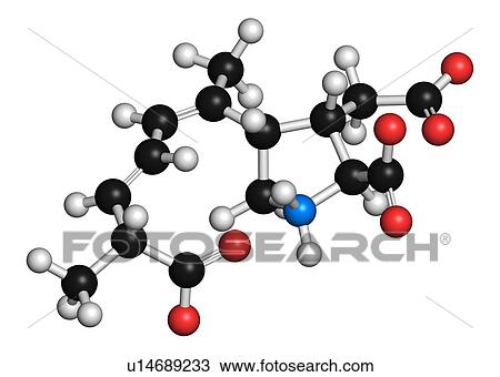 Stock Image - Domoic acid molecule, illustration. Fotosearch